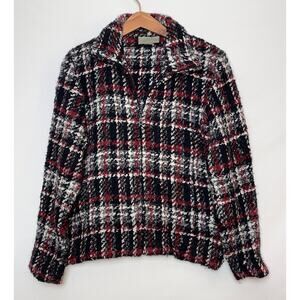 Weave of the Irish Wool Blend Plaid‎ Jacket - Size S - Made in Ireland